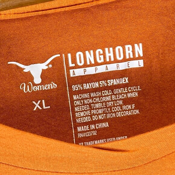 Texas Longhorns Womens T-Shirt XL By Longhorn Apparel - Picture 3 of 7